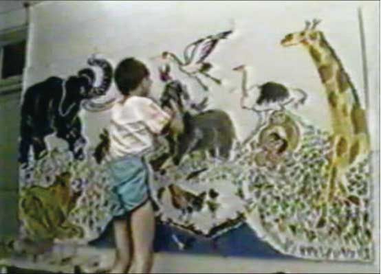 11岁的阿璞在画画