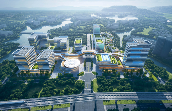 位于黄埔区的广州颠覆性技术创新产业园(效果图)