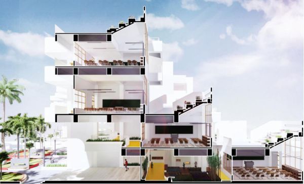 阳光学校效果图