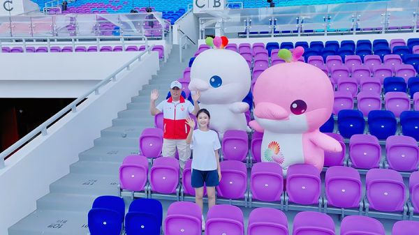 张羽扬同学参与全运会倒计时100天宣传片拍摄