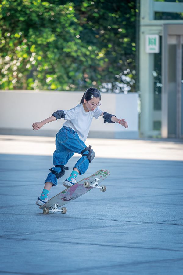 我是滑板小达人 黄冬/摄