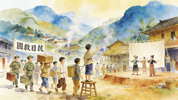 广州儿童剧团在广西柳州演出宣扬爱国(图片由AI辅助生成)